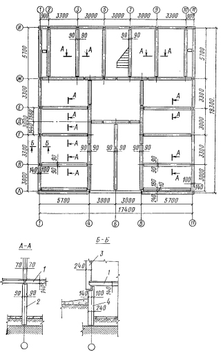 Монтажный план панелей тех­нического подполья